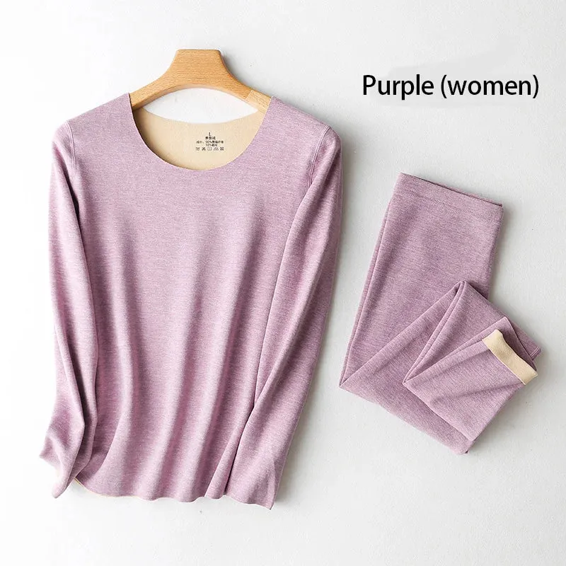 Warm Women's Winter Thermal Underwear Leggings HEATTECH Termico Underpants Tights High Waisted Long Sleeve Fleece-lined Pants