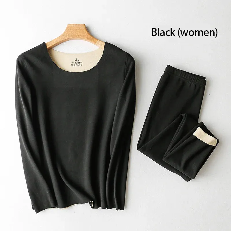 Warm Women's Winter Thermal Underwear Leggings HEATTECH Termico Underpants Tights High Waisted Long Sleeve Fleece-lined Pants