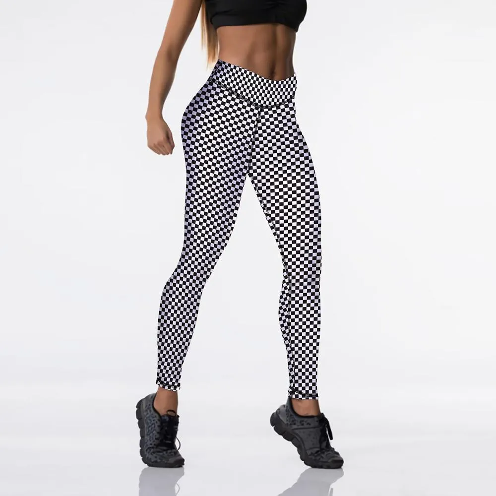 Women Digital Printed High Waist Elasticated Push Up Leggings