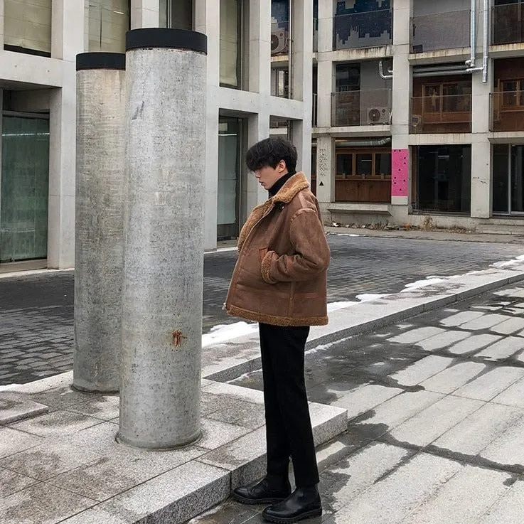 xiangtuibao - SUEDE SHERPA JACKET